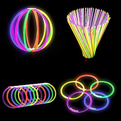 120 Pack Glow Sticks Bracelets Glow in the Dark Bracelets 6 Colors LED Glow  Bracelets Flashing Light Up Bracelets Party Favors for Neon Rave Carnival