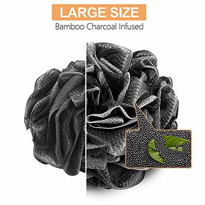 1 Pack, Black Bath Sponge Xl 75g Soft Shower Loofahs Balls For