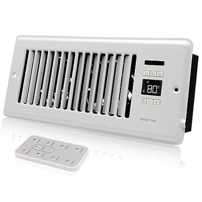 AyA Gear Register Booster Fan, Quiet AC Vent Fan with Thermostat Control,  Heating Cooling Register Booster Fan Fits 4” x 10” Register Holes, White -  Yahoo Shopping