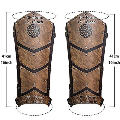 HiiFeuer Medieval Faux Leather Leg Gaiters, Vintage Middle Ages Knight Leg  Armor, Mercenary Leg Guards for LARP (Brown A) - Yahoo Shopping