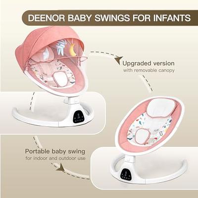 Baby Swings for Infants | Electric Bouncer for Babies,Portable Baby Swing  for Newborns,5 Speeds,3 Seat Positions