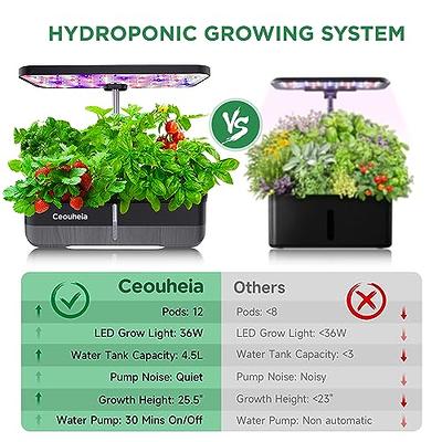 12 Pods WIFI Hydroponics Growing System Timer LED Grow Light