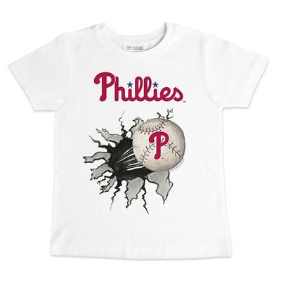 Philadelphia Phillies Tiny Turnip Girls Toddler Base Stripe Fringe