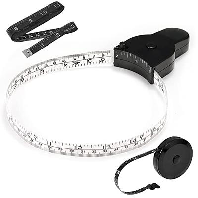 2 Pack Sewing Tape Measure120Inch/300cmDouble-Scale Soft Tape Measuring Body  Weight Loss Medical Body Measurement Sewing Tailor Cloth Ruler Dressmaker  Flexible Ruler Tape Measure (Black)