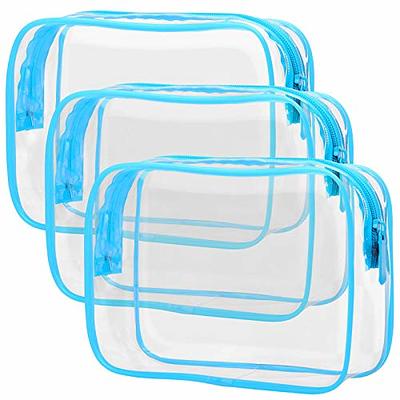 Clear Makeup Bags with Zipper Clear Toiletry Bags TSA Approved – Clear- Handbags.com