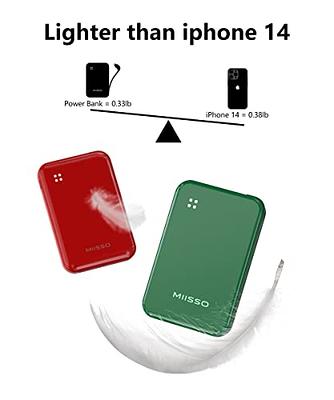 REDISONA Small Portable Charger 4500mAh Power Bank with Built-in Cable, Mini  External Battery Pack Compatible with iPhone 14/14 Pro/14 Plus/14 Pro Max /13/12/11/X/8/7/6 Airpods, Green - Yahoo Shopping