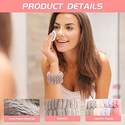 Face Washing Wristbands-Absorbent Wristband for Washing Face Microfiber  Wrist Wash Band Towel, Makeup Skincare Prevent Liquids Spilling Down Arm