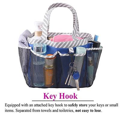 Temede Mesh Shower Caddy Tote, Large Shower Caddy Basket Portable, Quick  Dry Hanging Toiletry Bag, 8 Storage Pocket Bath Organizer for College Dorm