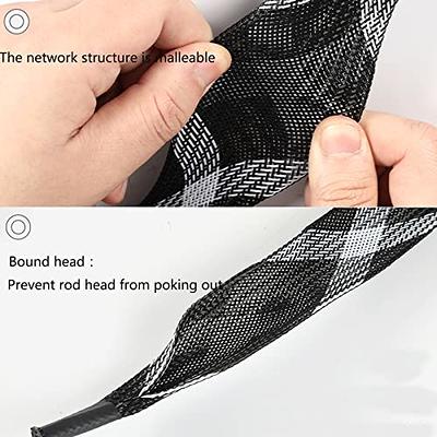 Fishing Spinning Rod Socks Braided Mesh Rod Sleeve Cover Protector Pole  Gloves