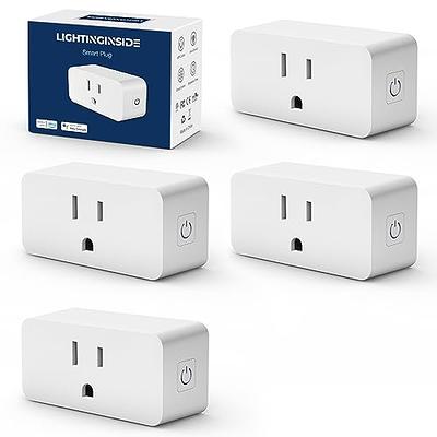GHome Smart Mini Plug Compatible with Alexa and Google Home, WiFi Outlet  Socket Remote Control with Timer Function, Only Supports 2.4GHz Network, No  Hub Required, ETL FCC Listed (1 Pack), White 