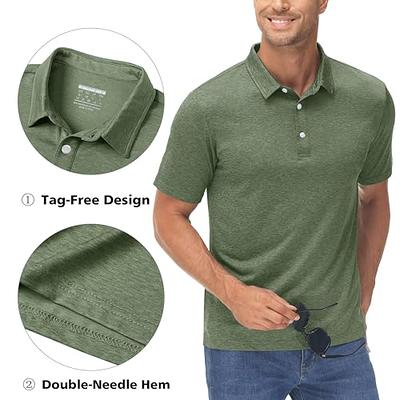 MAGCOMSEN Summer Polo Shirts for Men Short Sleeve Polo Shirts Dry Fit Golf Polo  Shirts Outdoor Fishing Polos Army Green 2XL - Yahoo Shopping