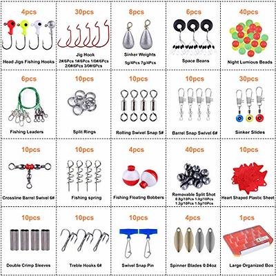 263Pcs Fishing Accessories Kit with Tackle Box,Fishing Tackle Kit