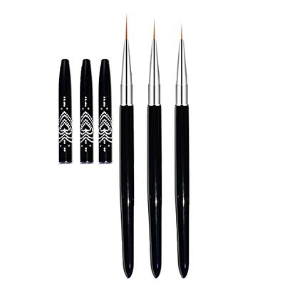 3PCS Nail Art Liner Brushes, Nail Painting Drawing Pens 