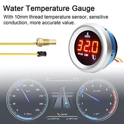 GoolRC 52mm Water Temperature Gauge Car Digital Meter LED Display 9-36V  with Temperature Sensor Alarm Function - Yahoo Shopping