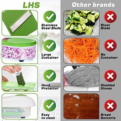 Geedel Vegetable Chopper, Onion Chopper Pro Food Chopper, Kitchen Vegetable  Slicer Dicer Cutter Grater, Veggie Chopper with container for Salad Onion  Potato Carrot (4 in 1, White) - Yahoo Shopping