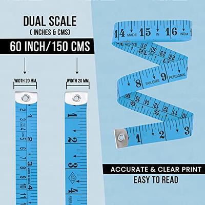 5-Pack Soft Tape Measure, Measuring Tape for Body Weight Loss, Sewing  Tailor Ruler Cloth Fabric Flexible - Double Scale 60-Inch Craft Supplies