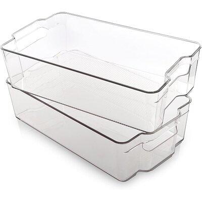 4 Pack Pantry Organization and Storage Bins - Plastic Storage Bins with  Dividers - Stackable Storage Bins for Fridge and Cabinets - Kitchen  Organization Pantry Storage Fridge Organizer - Yahoo Shopping