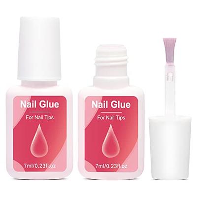 2Pcs Super Strong Nail Glue for Acrylic Nails,Nail Tips and Press