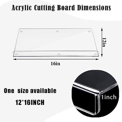 Acrylic Cutting Board Transparent Reusable Rectangle Chopping