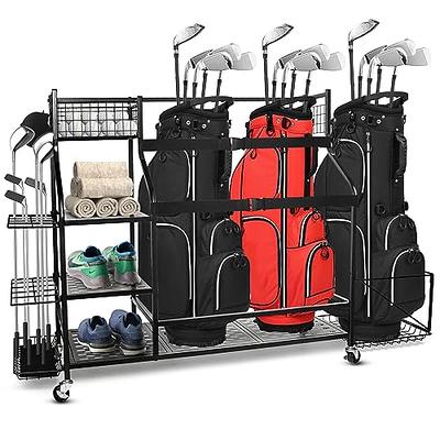 Oududianzi 3 Golf Bag Storage Garage Organizer, Golf bag organizer