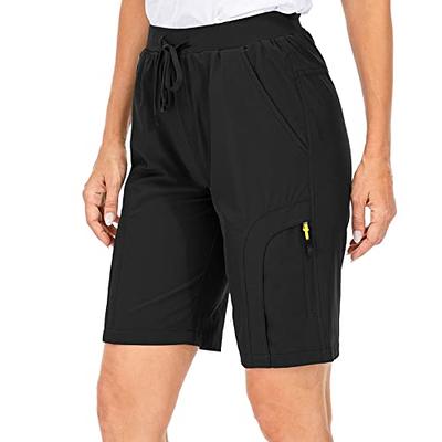 YYV Women's Running Shorts with Zipper Pockets Quick-Dry Elastic