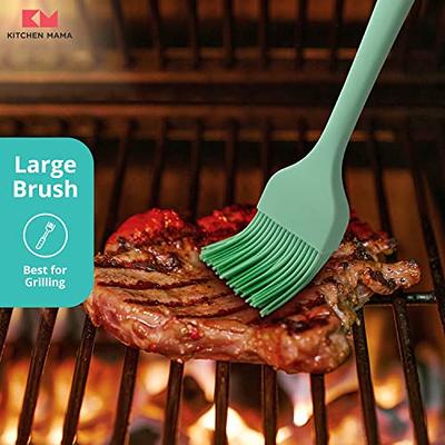 Unique Bargains Home Kitchenware Silicone Cooking Tool Baster Turkey Barbecue Pastry Brush Blue