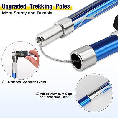 TheFitLife Collapsible Trekking Poles for Hiking – Lightweight Folding