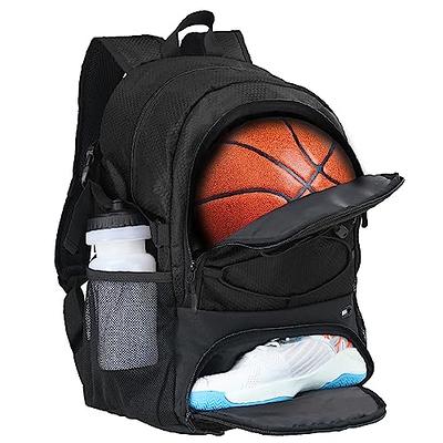 TRAILKICKER Large Basketball Backpack Bag with Ball Compartment and Shoe Pocket Outdoor Sports Equipment Bag