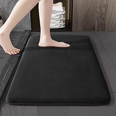 3pc Bathroom Rugs, Velvet Memory Foam Bath Mat - Non-Slip Bath