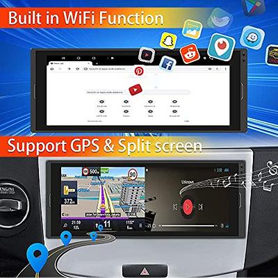 Single 1 Din Car Stereo Android 13 Car Radio with Wireless/Wired Carplay  Android Auto 6.9 Inch IPS Touch Screen in Dash Head Unit Support Card/FM