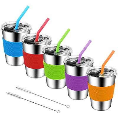 Vermida Kids Cups with Straws and Lids,12oz Spill Proof Toddlers Straws  Tumbler with Lids,Stainless Steel Sippy Cups with Lids for School,Outdoor -  Yahoo Shopping