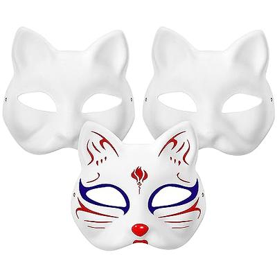 10pcs cat masks to paint Half Costume Cat Unpainted Masks Half Cosplay