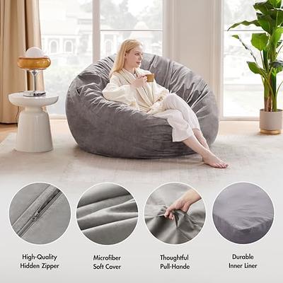 Bean Bag Chair Cover Only (No Filler) - Large Washable Memory Foam