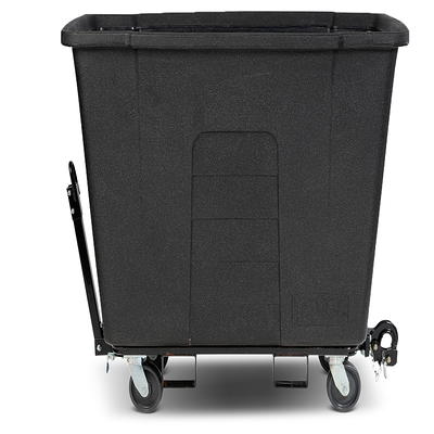 Lavex 1 Cubic Yard Black Heavy-Duty Tilt Truck / Trash Cart (2100 lb.  Capacity)