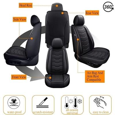 INCH EMPIRE Easy to Clean Car Seat Cushions Synthetic Leather