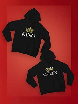 King Queen Hoodie Set Gift for Couple 