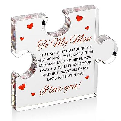 Valentines Day Gifts for him - Engraved Acrylic Block Puzzle - Gifts for  Him for Husband - Fiance Birthday Gifts, Valentines Day Gifts for Boyfriend  - Cool Wedding Couple Gifts - Yahoo Shopping