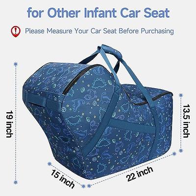 SCTEL Car Seat Travel Bag Fits All Nuna Pipa Car Seat and Base, Doona  Travel Bag, Padded Infant Car Seat Bag with Wheels, Airport Gate Check Bag  with