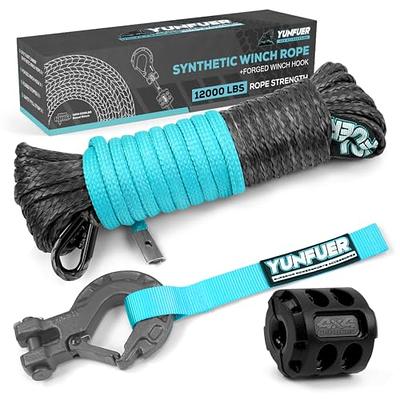  METOWARE Synthetic Winch Rope Kit, 1/4 X 50ft