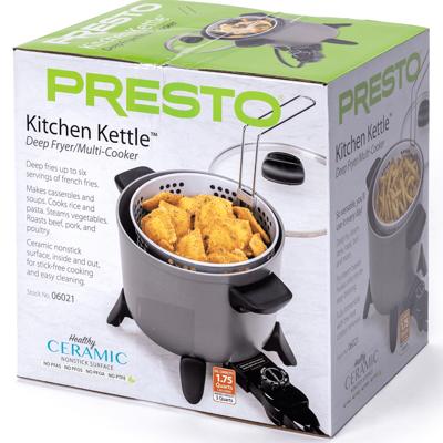 Presto Kitchen Kettle Ceramic Deep Fryer/Multi-Cooker, 06021 New - Yahoo  Shopping