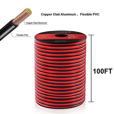 KENGIYEL 50FT 14 Gauge Speaker Wire 2 Conductors Red Black Cable Hookup LED  Lighting Strips Electrical Wire Extension Cord 14/2 Gauge Wire Copper Clad  Aluminum 12V/24V DC Cable Flexible Extension Cord - Yahoo Shopping