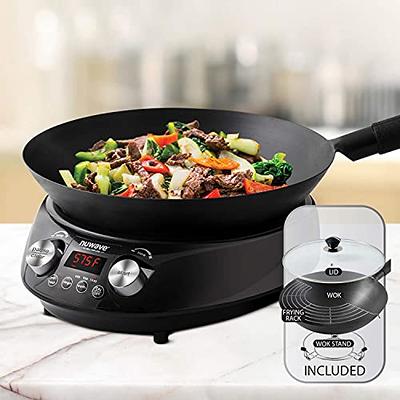 Nuwave Mosaic Induction Wok, Precise Temp Controls from 100°F to 575°F in  5°F, Wok Hei, Infuse Complex Charred Aroma & Flavor, 3 Watts 600, 900 &  1500, Authentic 14-inch Carbon Steel Wok Included - Yahoo Shopping