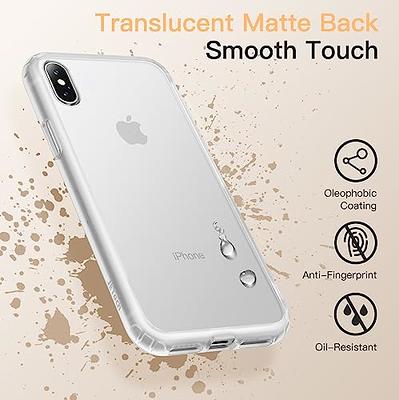 JETech Matte Case for iPhone 13 6.1-Inch, Shockproof Military Grade Drop  Protection, Frosted Translucent Back Phone Cover, Anti-Fingerprint (Black)