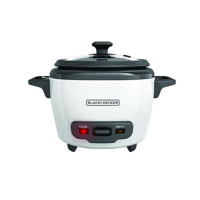 AROMA 3-Cup White Mini Rice Cooker with Non-Stick Cooking Pot MRC-903D -  The Home Depot