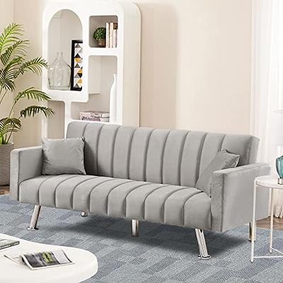 AWQM Velvet Futon Sofa Bed, Memory Foam couch Set