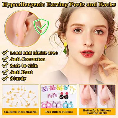 Jewelry Glue with Hypoallergenic Earring Posts and Backs, 1002Pcs Gold  Steel Earring Posts Blanks with Rubber Earring Backs for Jewelry Making Earring  Findings Supplies - Yahoo Shopping
