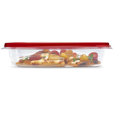 Rubbermaid Brilliance BPA Free Food Storage Containers with Lids, Airtight,  for Lunch, Meal Prep, and Leftovers, 2 Compartments, Set of 5 (2.85 Cup)