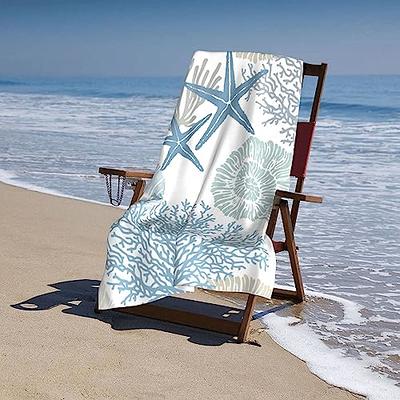 Lilgiuy Beach Ocean Towels Sea Summer Hand Towel Blue Sky Bath Towel  Washcloth Soft Thin Face Guest Towel Kitchen Tea Dish Towels Bathroom  Decorations