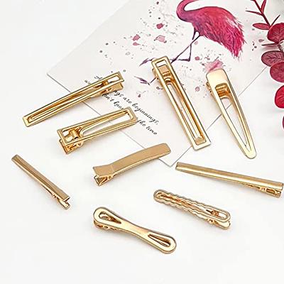 SEMATA 9PCS Gold Hair Pins Set Geometric Simple Cute Hair Pins for