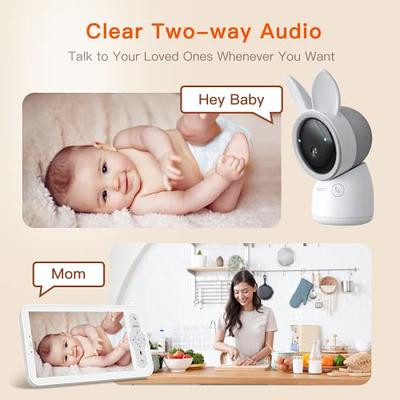 GNCC Baby Monitor with Camera and Night Vision, 1080P Baby Camera  Monitor，Indoor Camera with Two Way Audio, 2.4G WiFi Smartphone Control,  Motion/Sound